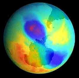 dziura ozonowa nad Antarktydą